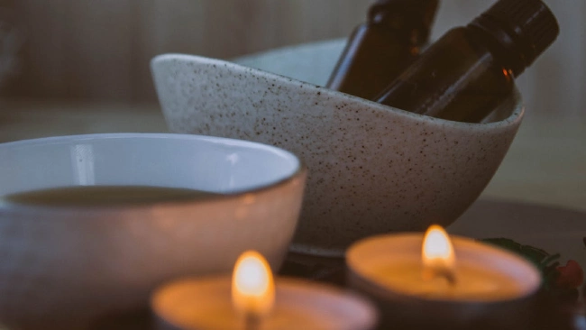 Beauty Spa Business Name Ideas - picture of candles and body oil