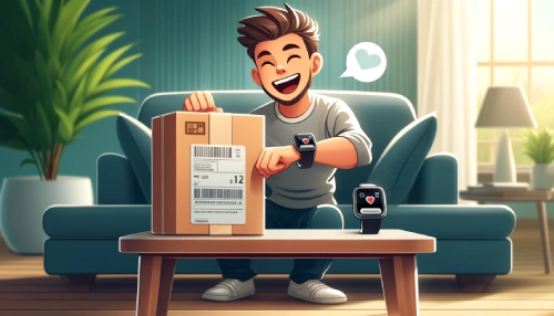 Dropshipping Name Business Name Ideas - illustration of a man receiving a package