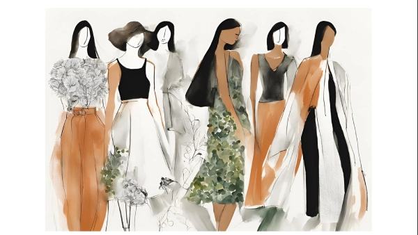 Sustainable Fashion Brand Business Name Ideas - Illustration of sustainable fashion clothes